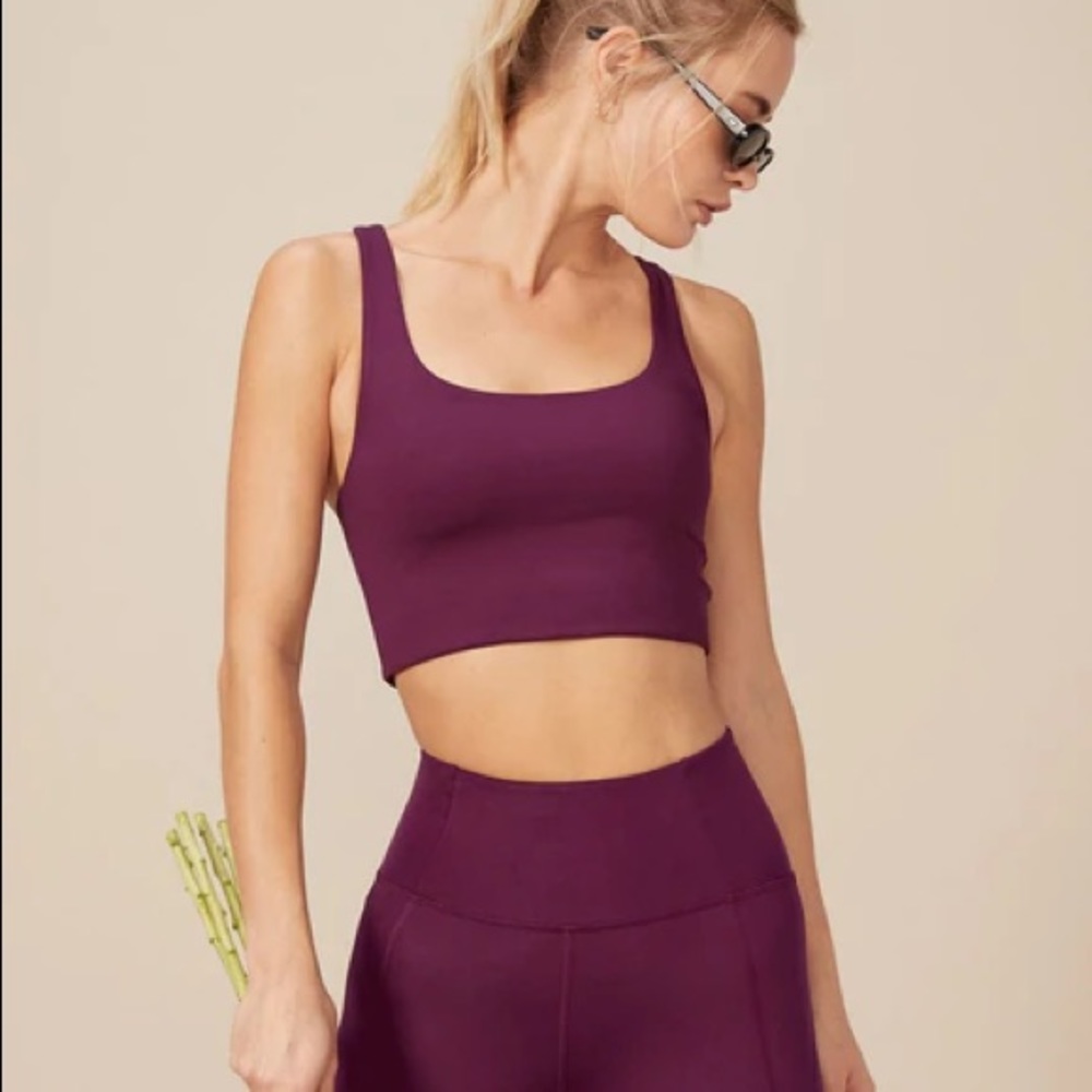 Girlfriend Plum Sports Bra NWT